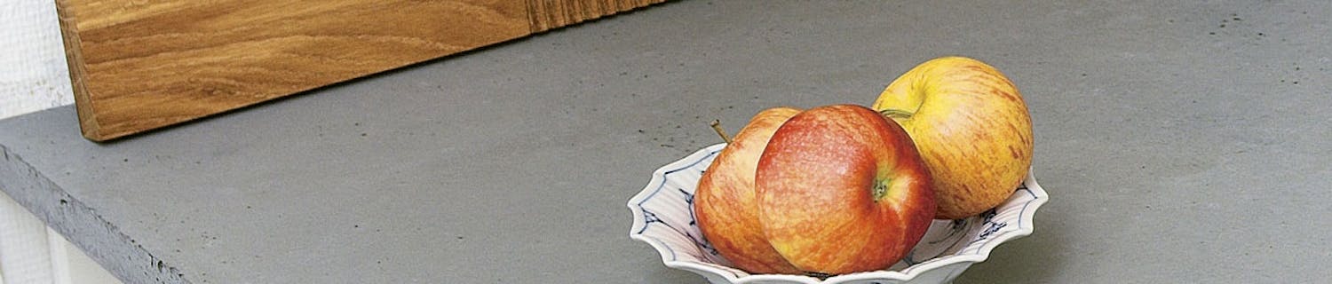 Støp din egen betongbordplate Betongbordplate til kjøkkenet